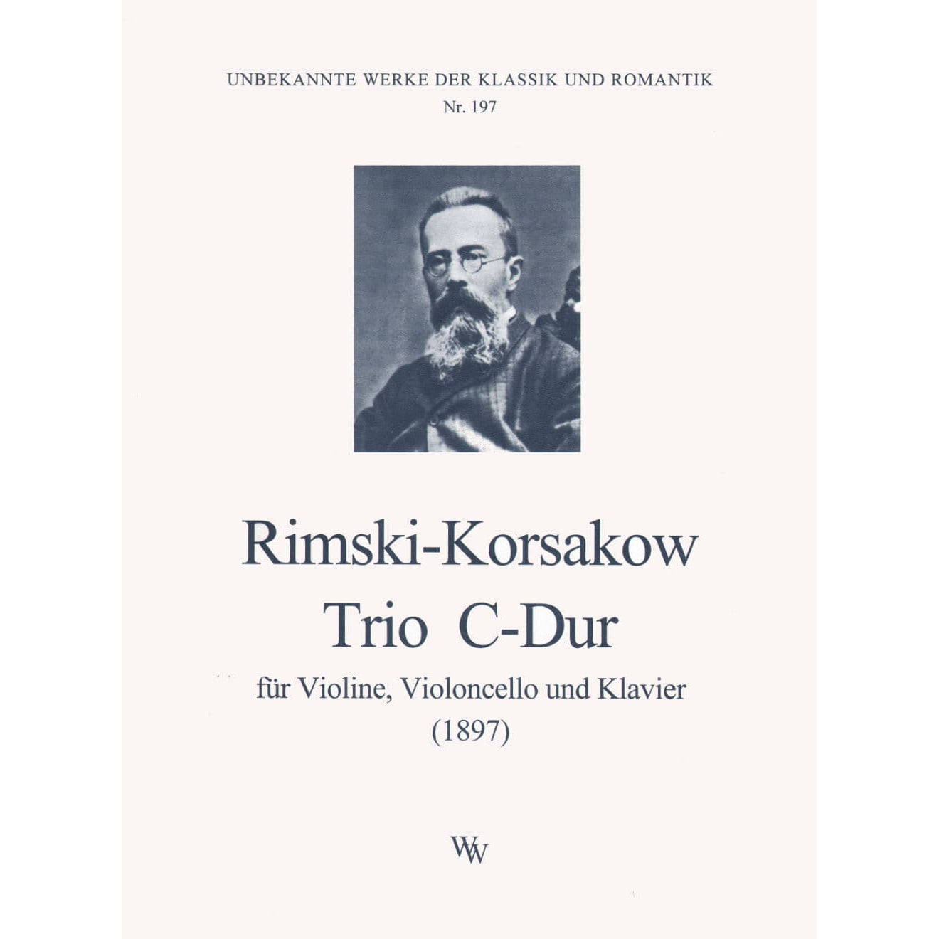 Rimsky-Korsakov, Nikolai - Piano Trio in C Major For Violin, Cello, and Piano Peters Edition