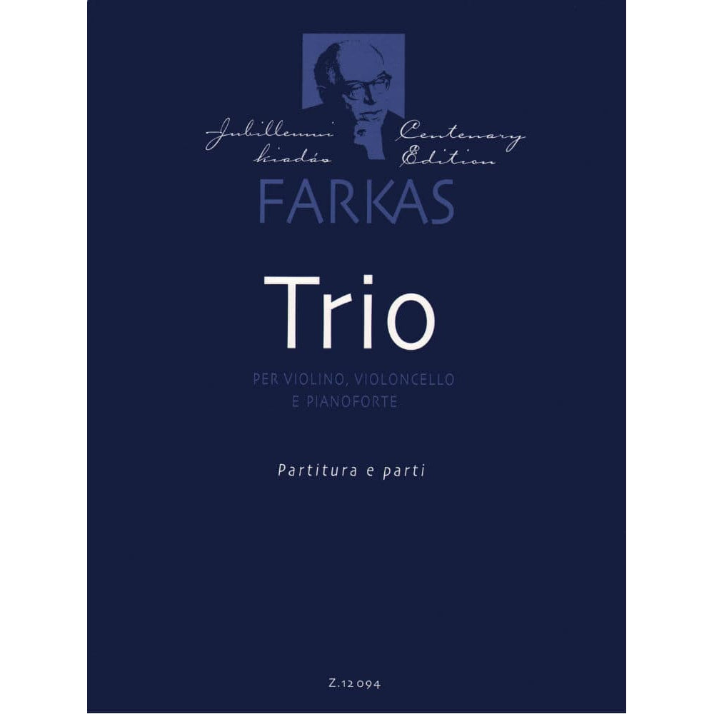 Farkas, Ferenc - Piano Trio - Violin, Cello, and Piano - Score and Parts - Editio Musica Budapest