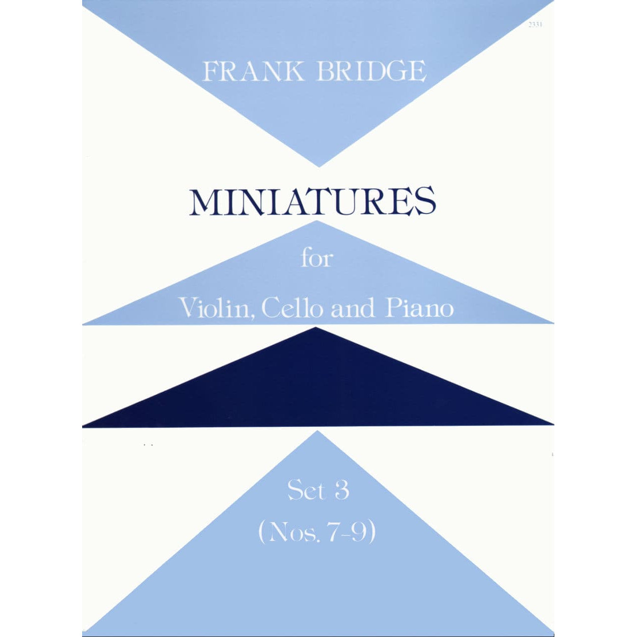 Bridge, Frank - Miniatures for Piano Trio Set 3 Nos 7-9 for Violin, Cello and Piano - Stainer and Bell Publication