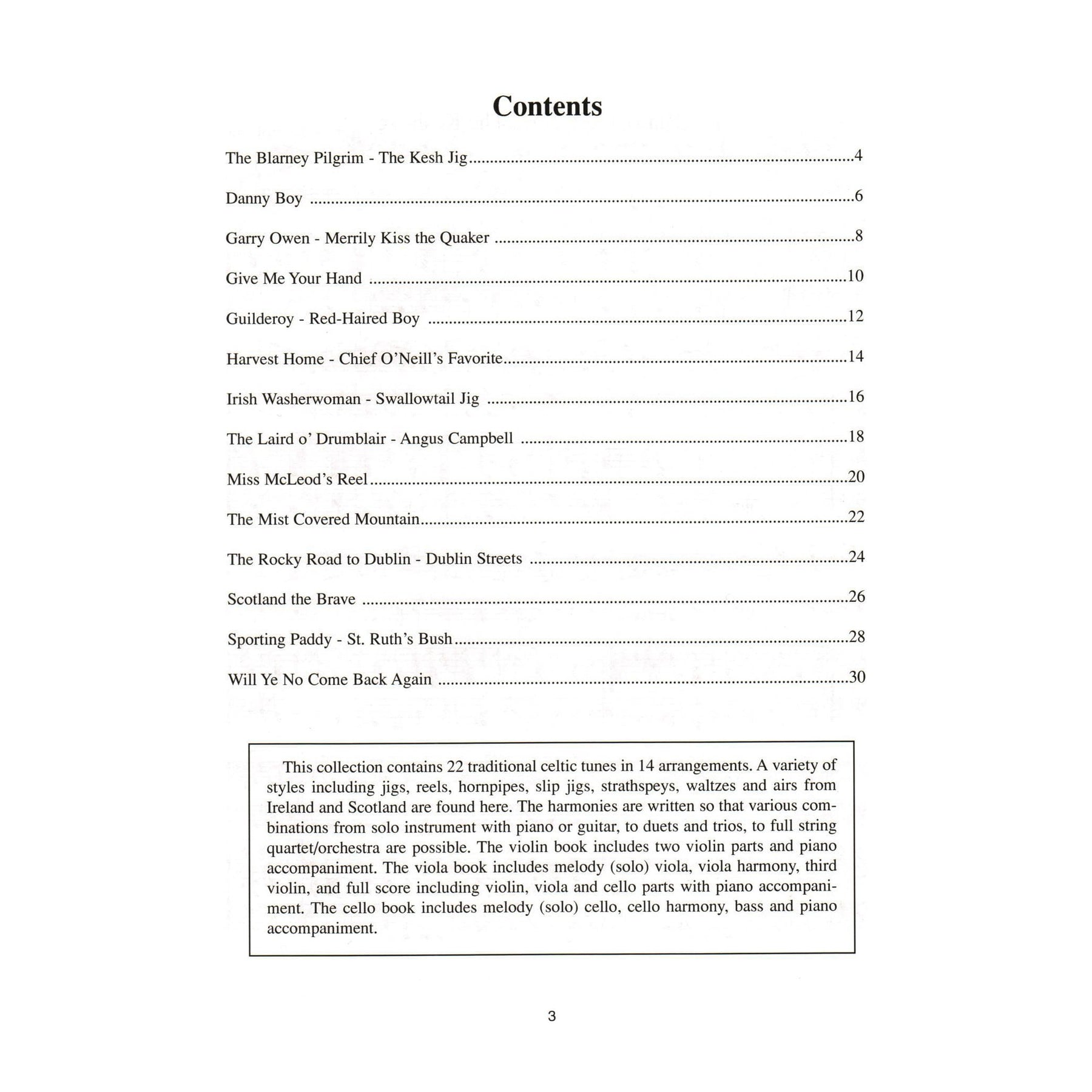Duncan, Craig - Celtic Fiddle Tunes for Solo and Ensemble - Cello/Bass parts with Piano Accompaniment - Mel Bay Publications