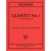 Brahms, Johannes - Piano Quartet No 1 in g minor Op 25 for Violin, Viola, Cello and Piano - International Edition
