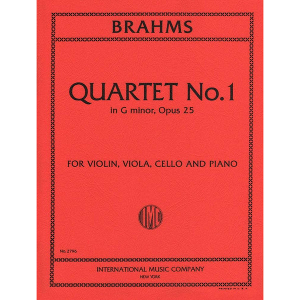 Brahms Piano Quartet Op 25 - International Edition