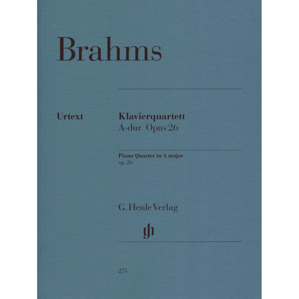 Brahms, Johannes - Piano Quartet No 2 in A Major Op 26 for Violin, Viola, Cello and Piano - Henle Verlag URTEXT Edition