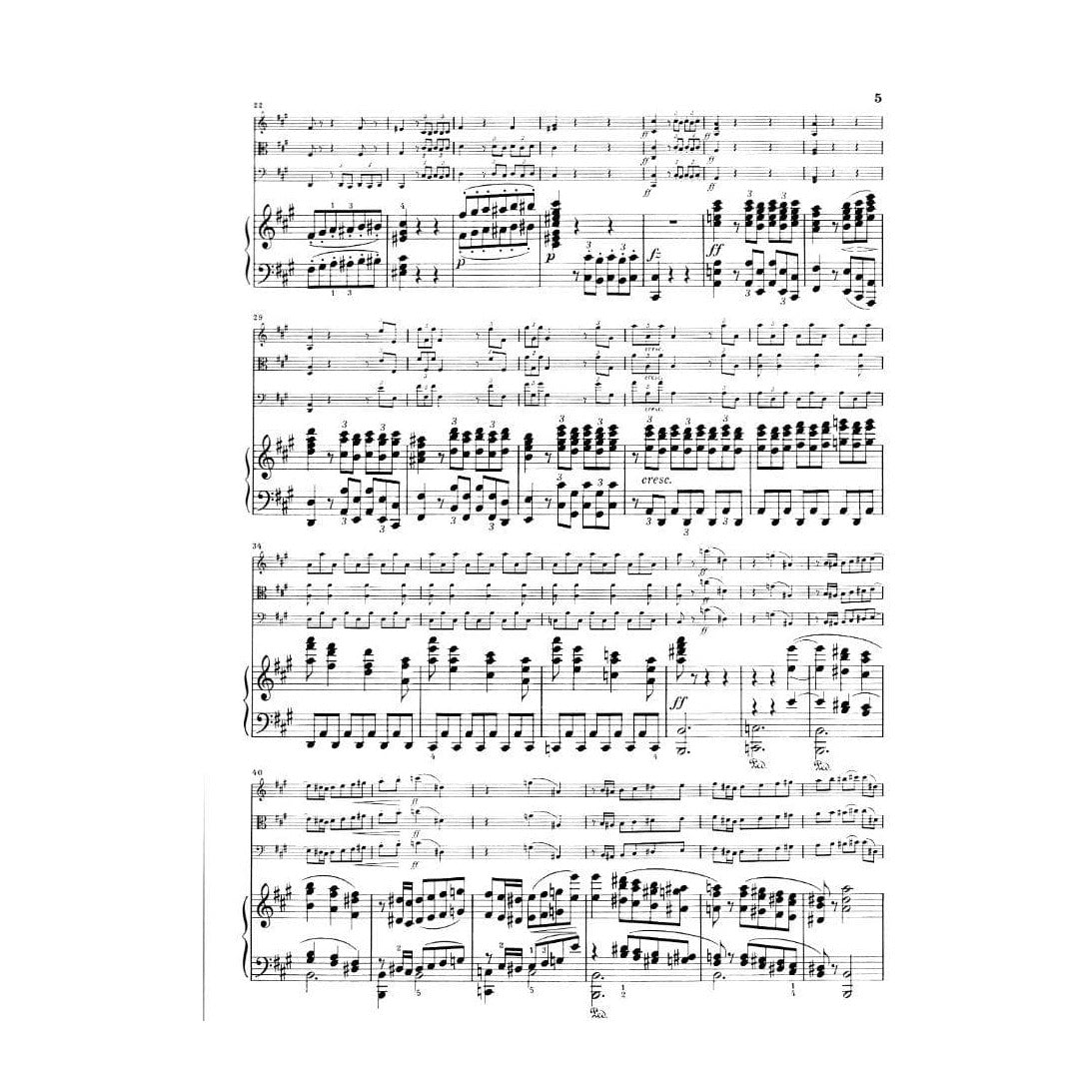 Brahms Piano Quartet Op. 26 Sheet Music - Classical Chamber Music
