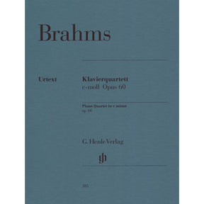 Brahms, Johannes - Piano Quartet No 3 in c minor Op 60 for Violin, Viola, Cello and Piano - Henle Verlag URTEXT Edition