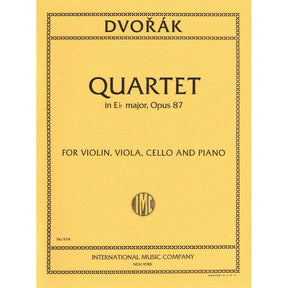 Dvorák, Antonín - Piano Quartet No 2 in E-flat Major, Op 87 - Violin, Viola, Cello, and Piano - parts only - International Edition