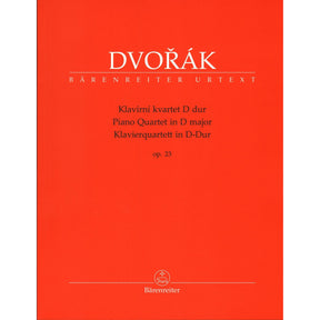 Dvorak, Antonin - Piano Quartet in D major, op. 23 - for Violin, Viola, Cello, and Piano - edited by Robin Tait - Barenreiter URTEXT