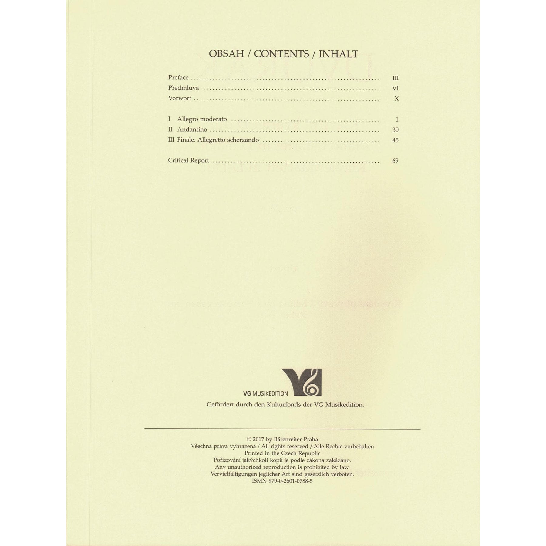 Dvorak, Antonin - Piano Quartet in D major, op. 23 - for Violin, Viola, Cello, and Piano - edited by Robin Tait - Barenreiter URTEXT