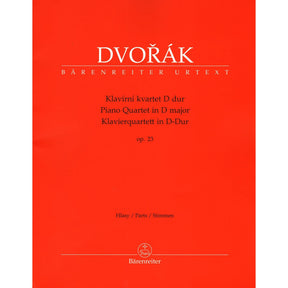 Dvorak, Antonin - Piano Quartet in D major, op. 23 - for Violin, Viola, Cello, and Piano - edited by Robin Tait - Barenreiter URTEXT
