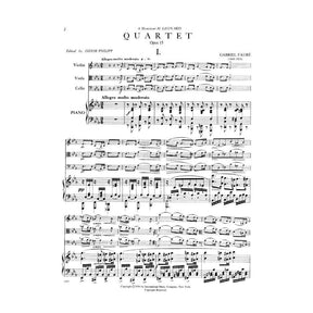 Fauré, Gabriel - Piano Quartet No 1 in c minor, Op 15 - Violin, Viola, Cello, and Piano - International Edition