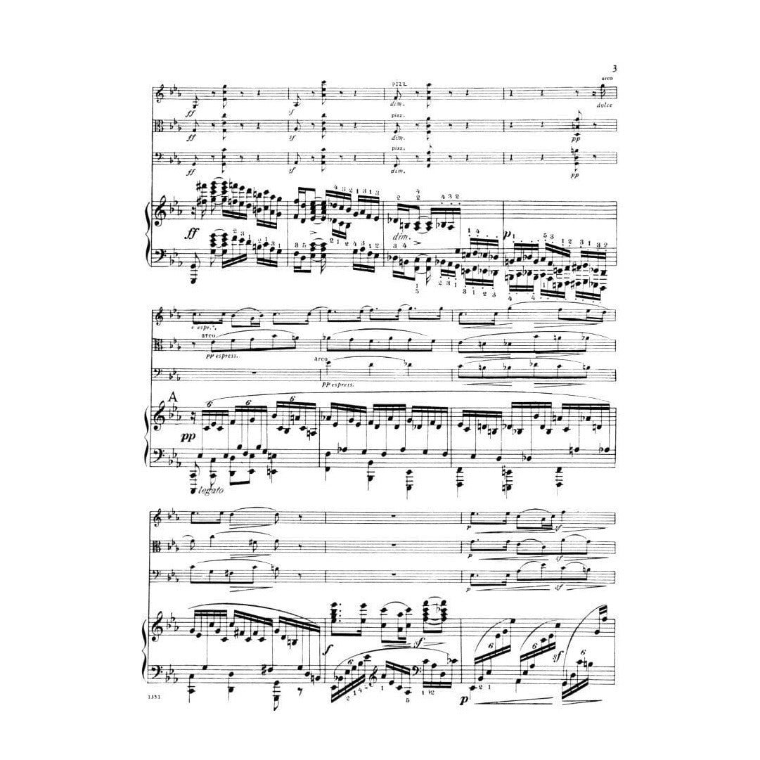 Fauré, Gabriel - Piano Quartet No 1 in c minor, Op 15 - Violin, Viola, Cello, and Piano - International Edition
