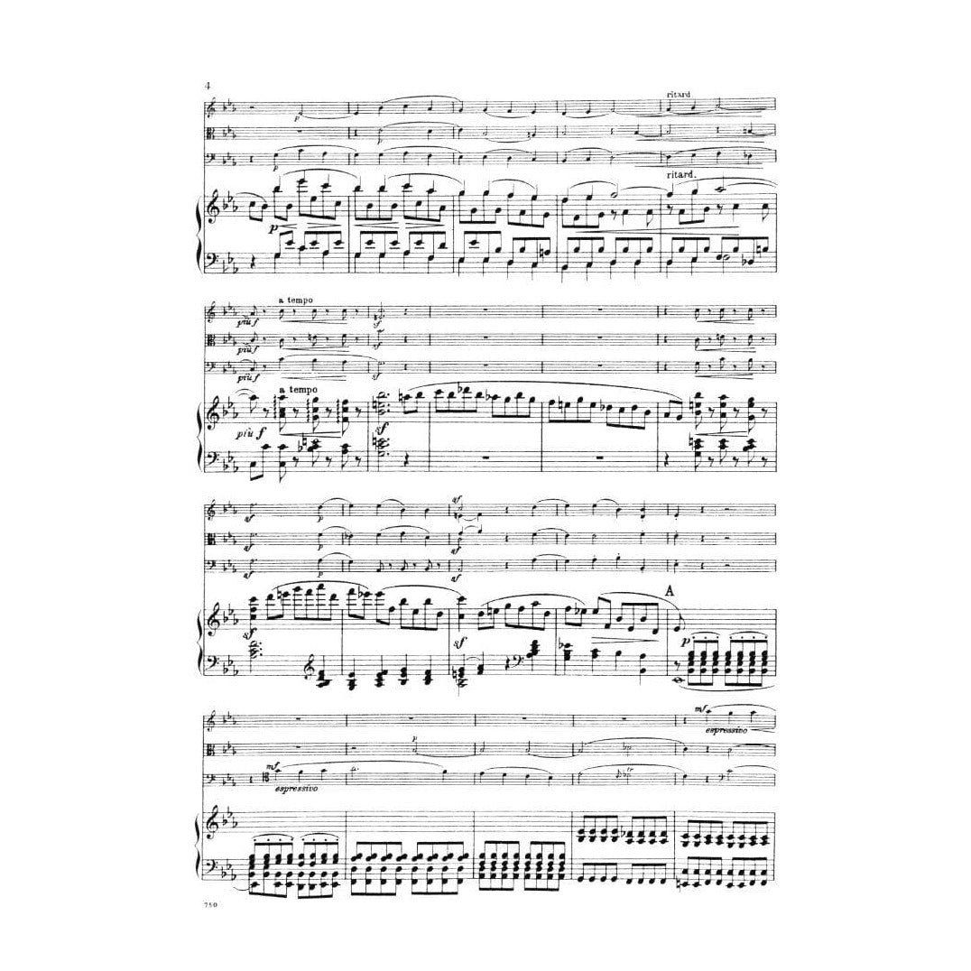 Schumann, Robert - Piano Quartet in E-flat Major Op 47 Published by International Music Company