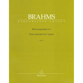 Brahms, Johannes - Piano Quintet in F minor, Op. 34 - Barenreiter Urtext