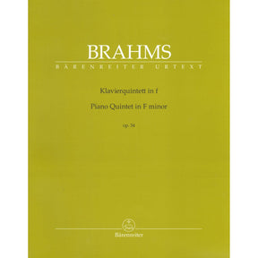 Brahms, Johannes - Piano Quintet in F minor, Op. 34 - Barenreiter Urtext