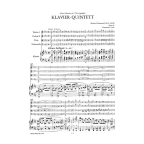 Schumann, Robert - Piano Quintet in E-flat Major, Op 44 For String Quartet and Piano Peters Edition