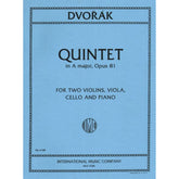Dvorák, Antonín - Piano Quintet In A Major, Op 81 - Two Violins, Viola, Cello, and Piano - International Edition