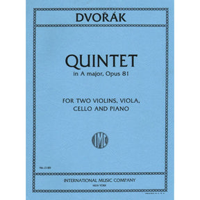 Dvorák, Antonín - Piano Quintet In A Major, Op 81 - Two Violins, Viola, Cello, and Piano - International Edition