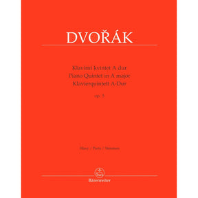 Dvorak, Antonin - Piano Quintet in A major, op. 5 - for Two Violins, Viola, Cello, and Piano - edited by Burghauser and Solc - Barenreiter URTEXT