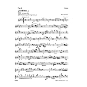 Schubert, Franz - Quintet in A Major Op 114  ( Trout ) URTEXT Published by Barenreiter Verlag