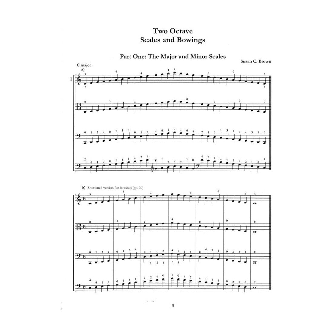 Brown, Susan - Two Octave Scales and Bowings - SCORE - Tempo Press