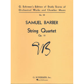 Barber, Samuel - String Quartet Op 11 - Score - Schirmer Edition