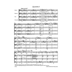 Beethoven, Ludwig - String Quartets, Op 18 - Study Score - edited by Jonathan Del Mar - Barenreiter URTEXT