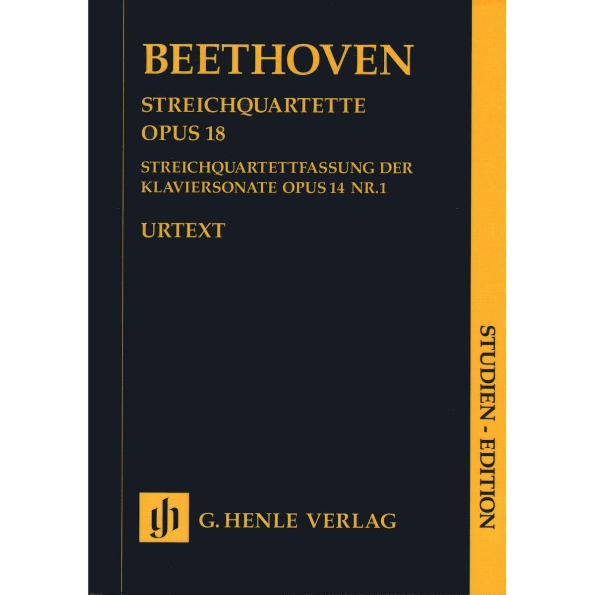 Beethoven - String Quartets, Op. 14 and Op. 18 - G. Henle Verlag - Study Score Only