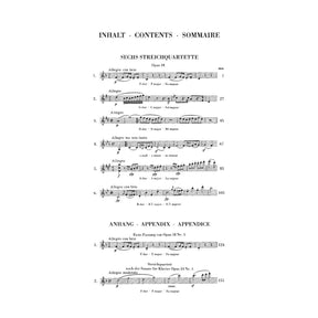 Beethoven - String Quartets, Op. 14 and Op. 18 - G. Henle Verlag - Study Score Only