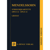 Mendelssohn, Felix - String Quartets, Op 12 and 13 - Study Score - G Henle Verlag - URTEXT
