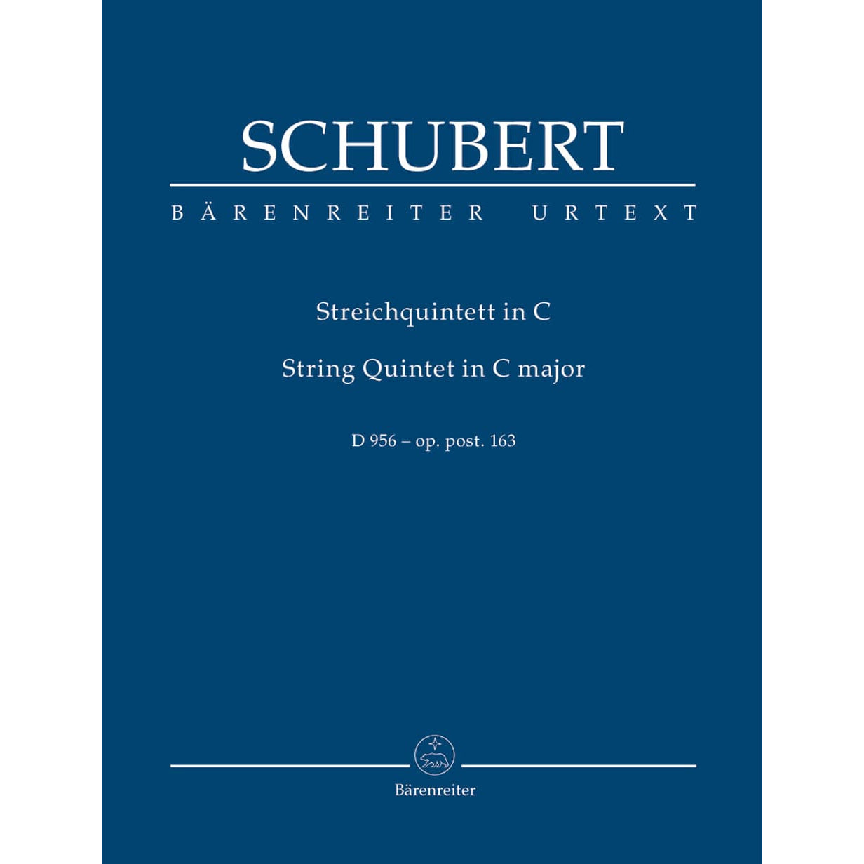 Schubert, Franz - String Quintet in C Major, Op. 163, D 956 - SCORE ONLY - Barenreiter URTEXT