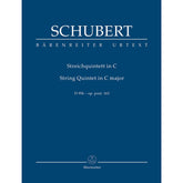 Schubert, Franz - String Quintet in C Major, Op. 163, D 956 - SCORE ONLY - Barenreiter URTEXT