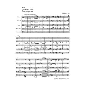 Schubert, Franz - String Quintet in C Major, Op. 163, D 956 - SCORE ONLY - Barenreiter URTEXT