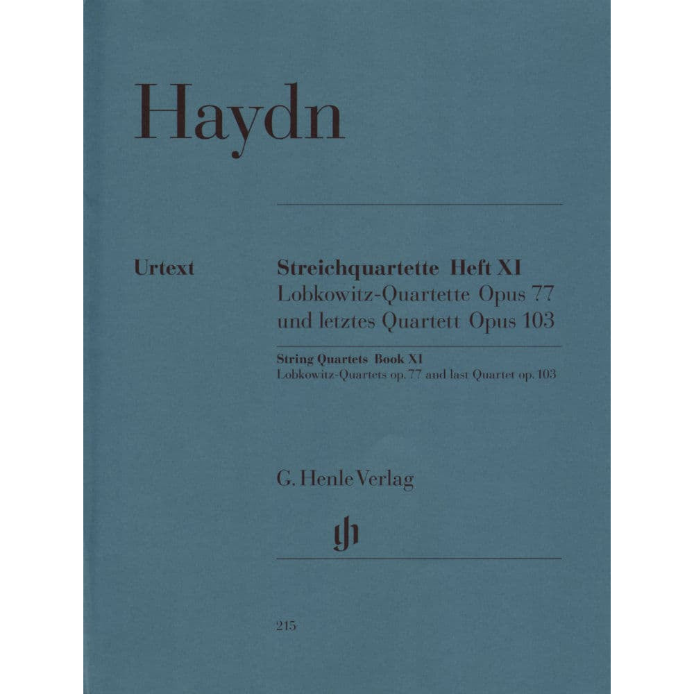 Haydn, Franz Joseph - String Quartets, Volume 11: Op 77 and 103 - edited by Horst Walter - G Henle Verlag URTEXT