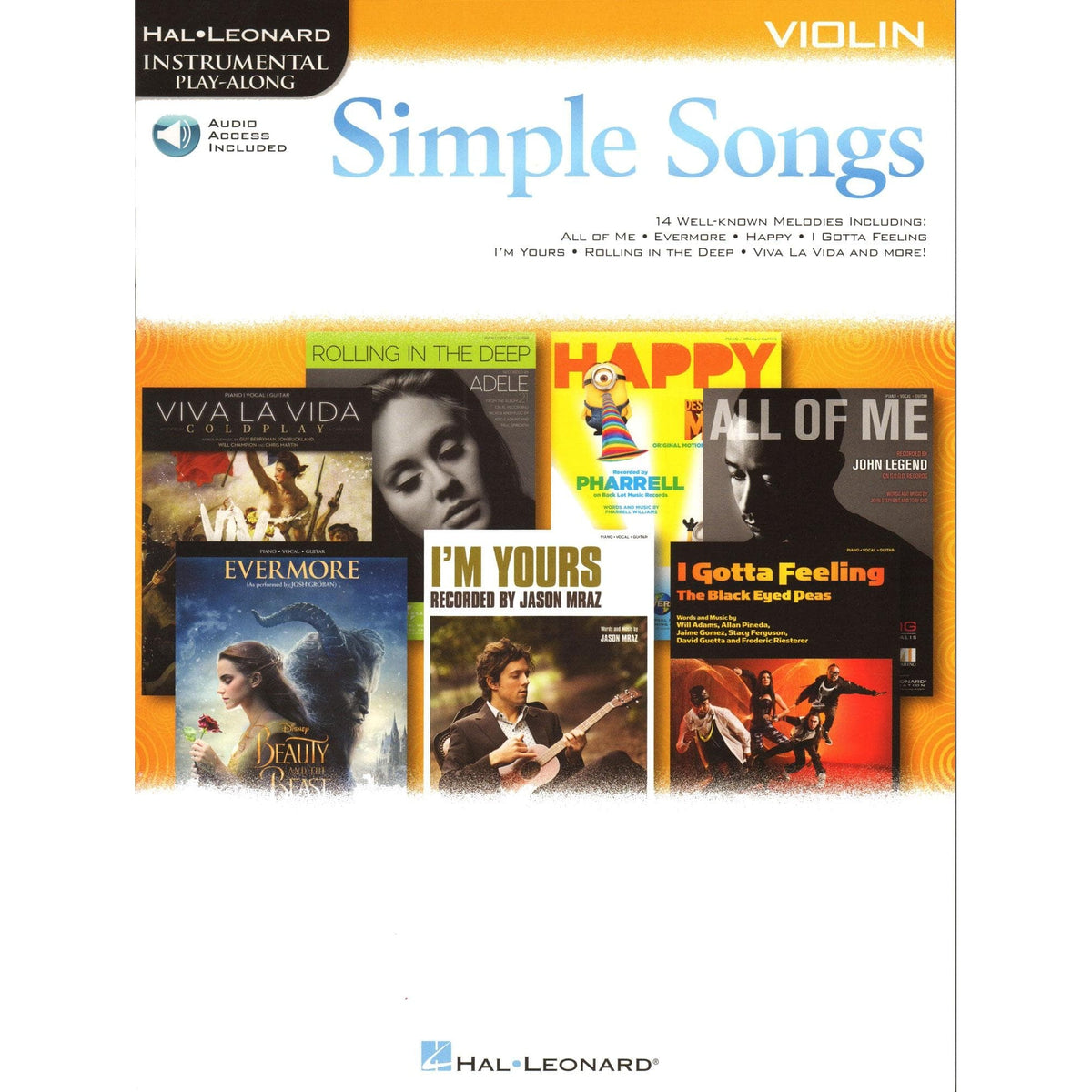 Simple Songs - 14 Well-Known Melodies - for Violin with Audio Access Included - Hal Leonard Instrumental Play-Along