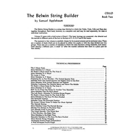 Applebaum, Samuel - String Builder - Book 2 for Cello - Belwin/Mills Publication