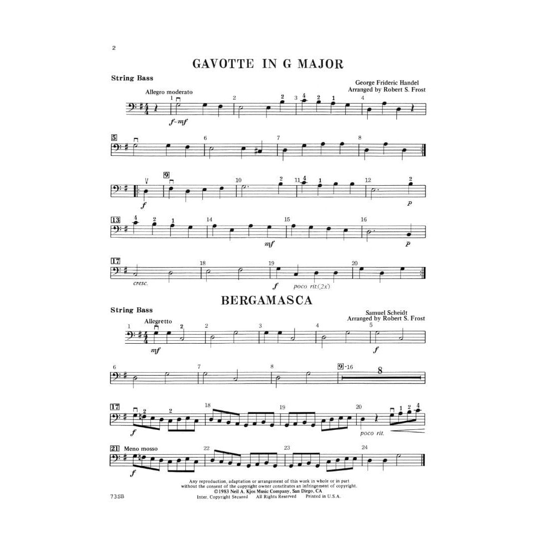 Frost, Robert S - Especially For Strings - Bass - Neil A Kjos Music Co