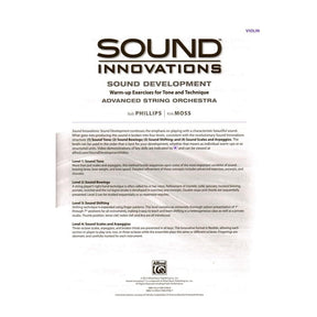 Sound Innovations - Sound Development - Advanced String Orchestra - Violin - Phillips and Moss - Alfred