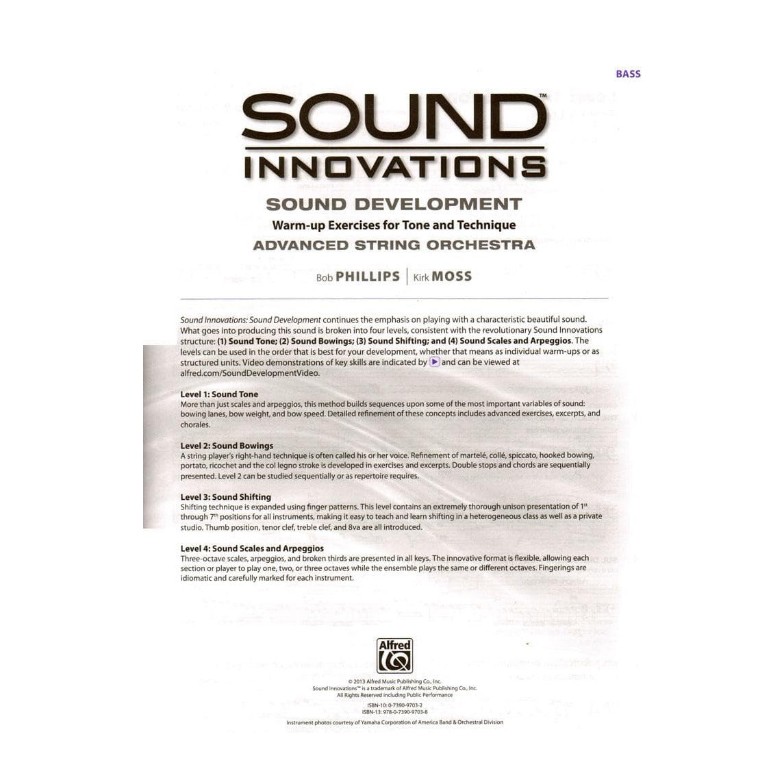 Sound Innovations - Sound Development - Advanced String Orchestra - Bass - Phillips and Moss - Alfred