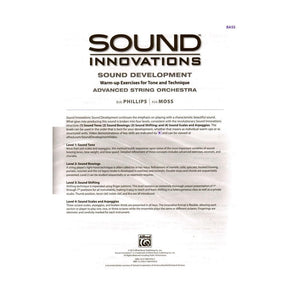Sound Innovations - Sound Development - Advanced String Orchestra - Bass - Phillips and Moss - Alfred