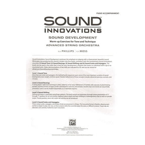 Sound Innovations - Sound Development - Advanced String Orchestra - Piano Accompaniment - Phillips and Moss - Alfred