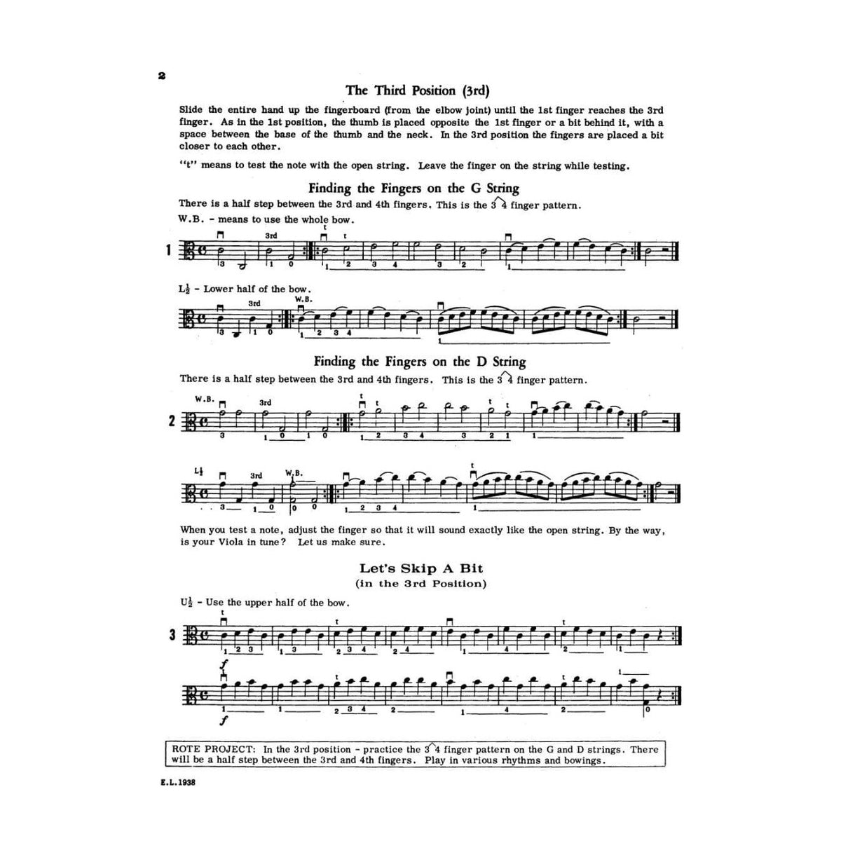 Applebaum, Samuel - 3rd & 5th Position String Builder for Viola - Belwin/Mills Publication