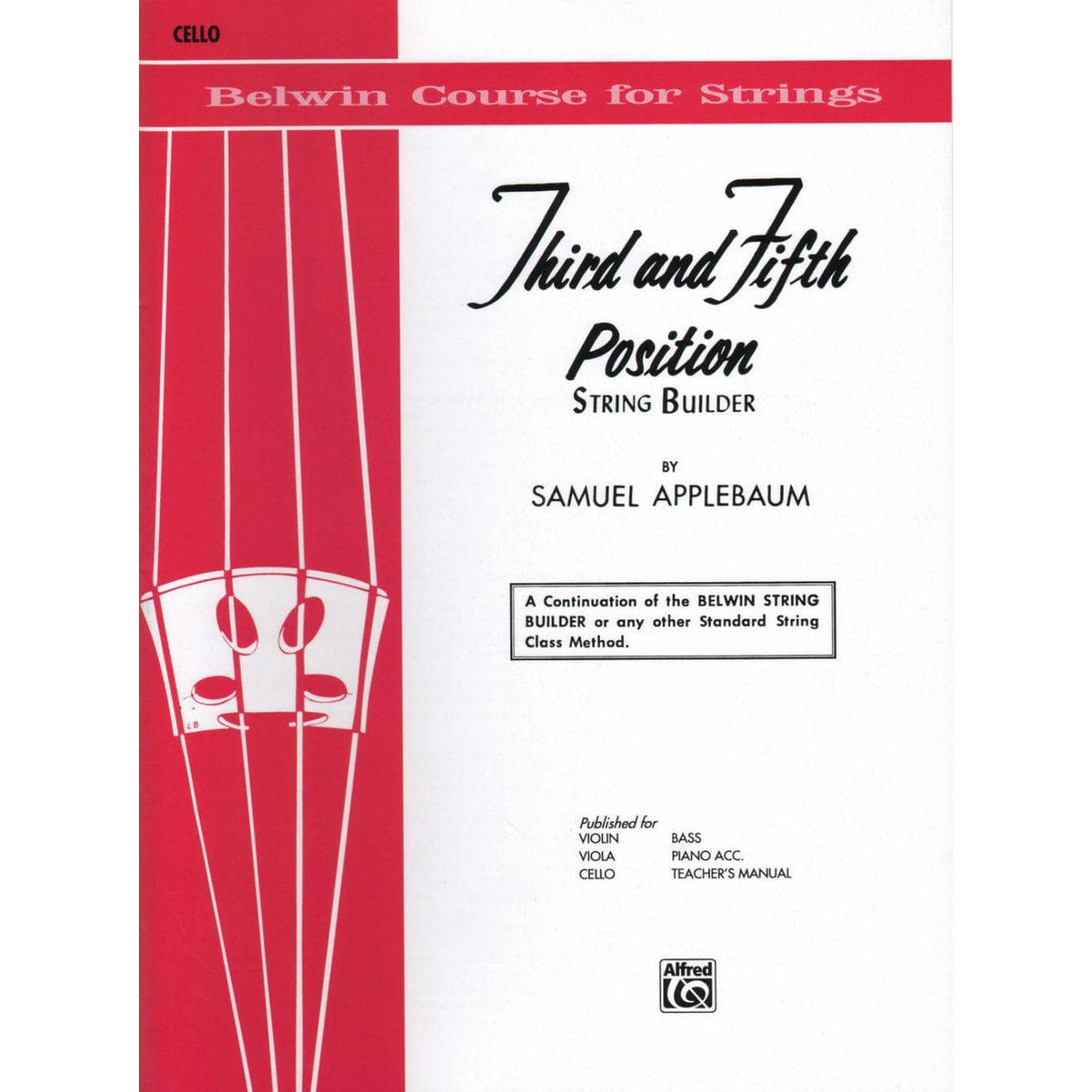 Applebaum, Samuel -3rd and 5th Position String Builder for Cello - Belwin/Mills Publication