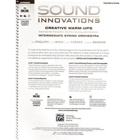 Sound Innovations - Creative Warm-Ups - Teacher's Score - Intermediate String Orchestra Method by Phillips, Moss, Turner, Benham - Alfred