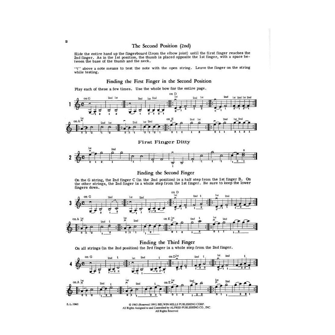 Applebaum, Samuel -2nd and 4th Position String Builder for Violin - Belwin/Mills Publication