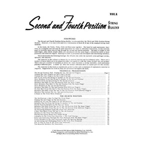 Applebaum, Samuel -2nd and 4th Position String Builder for Viola - Belwin/Mills Publication