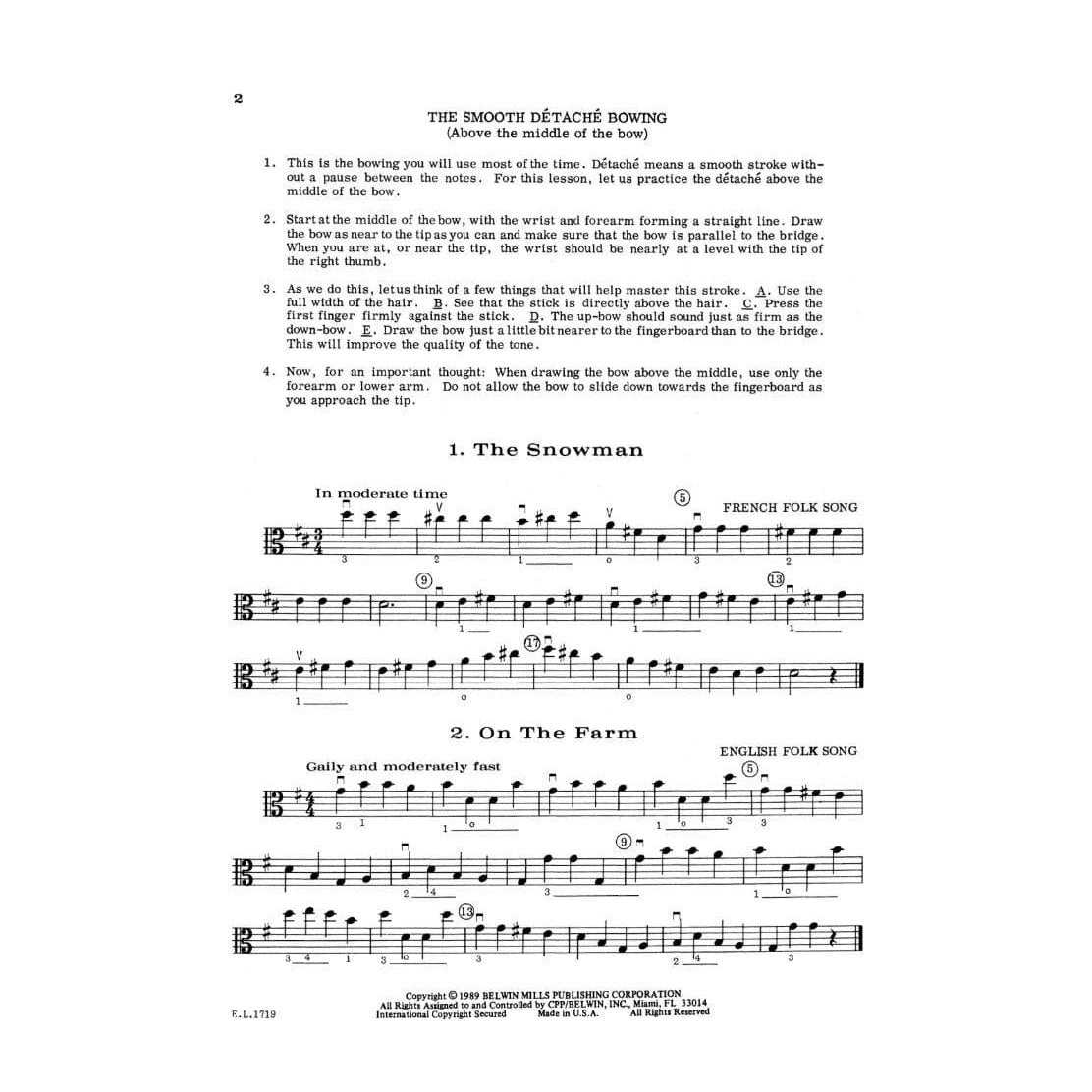 Applebaum, Samuel - Building Technique With Beautiful Music - Book 1 for Viola - Belwin/Mills Publication