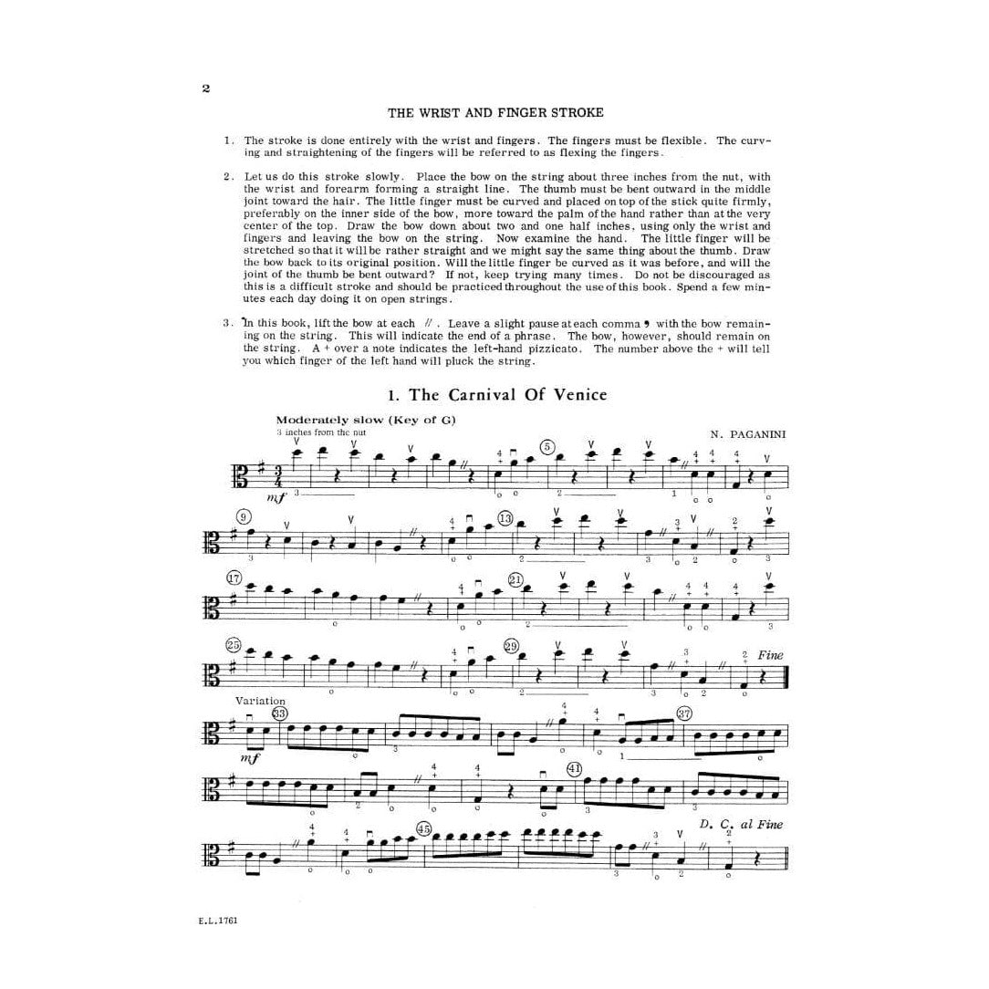 Applebaum, Samuel - Building Technique With Beautiful Music Volume 2 for Viola - Belwin/Mills Publication