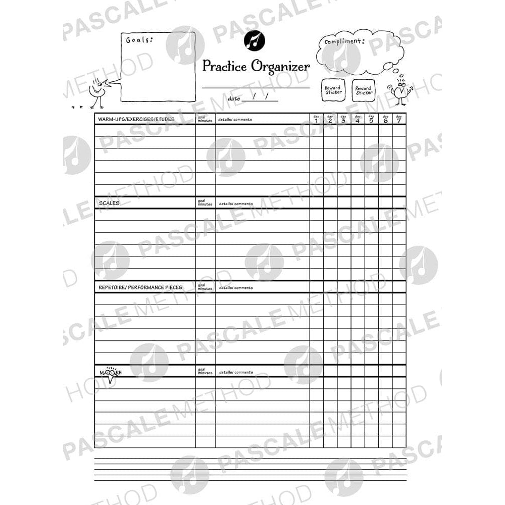 Pascale, Susan - Practicing Is for the Birds - The Ultimate Practice Organizer with Reward Stickers - Alfred