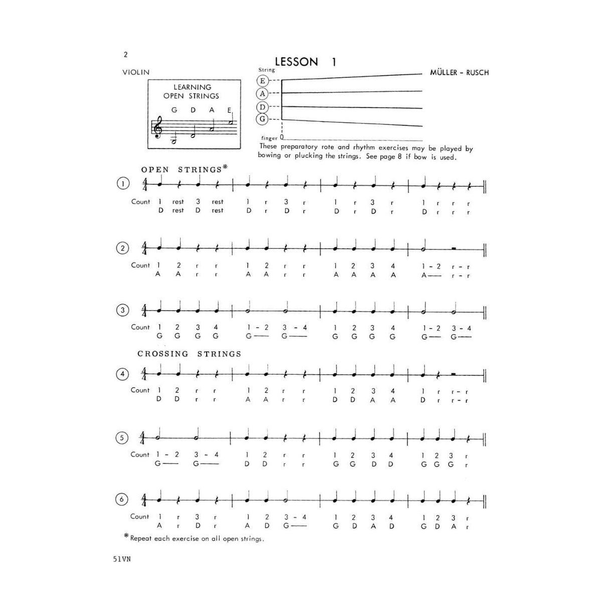 Müller/Rusch - String Method, Book 1 - Violin - Kjos Music Co