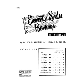 Whistler/Hummel - Elementary Scales & Bowings, for Cello Published by Rubank Publications